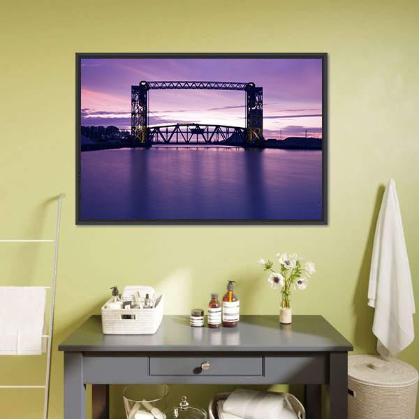 Bridge In Ohio Panoramic Canvas Wall Art-1 Piece-36" x 12"-Tiaracle