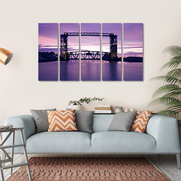 Bridge In Ohio Canvas Wall Art-5 Horizontal-Gallery Wrap-22" x 12"-Tiaracle