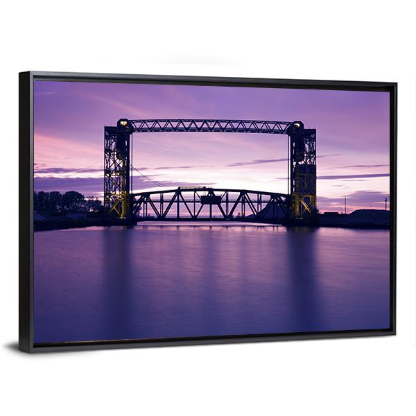 Bridge In Ohio Canvas Wall Art-3 Horizontal-Gallery Wrap-25" x 16"-Tiaracle