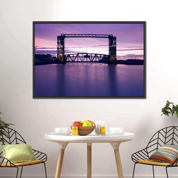 Bridge In Ohio Canvas Wall Art-3 Horizontal-Gallery Wrap-25" x 16"-Tiaracle