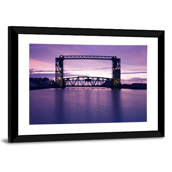 Bridge In Ohio Canvas Wall Art-3 Horizontal-Gallery Wrap-25" x 16"-Tiaracle
