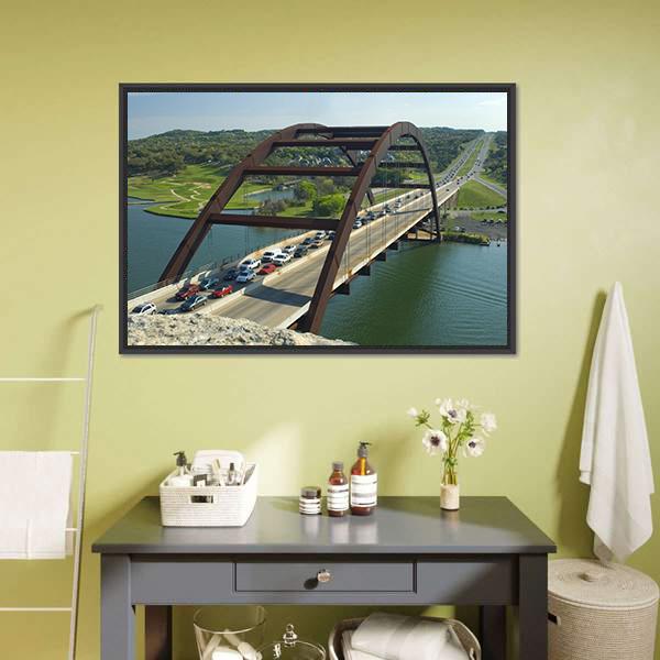 Bridge Of Austin Texas Canvas Wall Art-3 Horizontal-Gallery Wrap-25" x 16"-Tiaracle