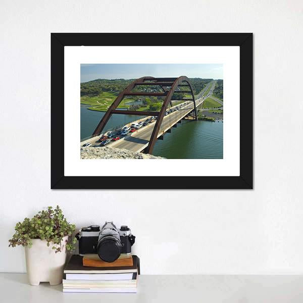 Bridge Of Austin Texas Canvas Wall Art-1 Piece-Framed Print-20" x 16"-Tiaracle