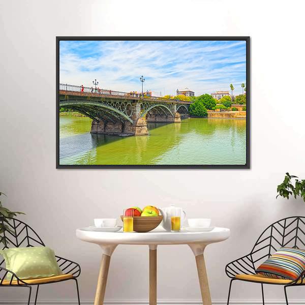 Bridge Of Isabel II Canvas Wall Art-3 Horizontal-Gallery Wrap-25" x 16"-Tiaracle