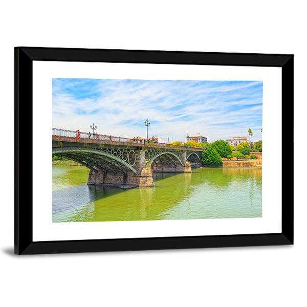 Bridge Of Isabel II Canvas Wall Art-3 Horizontal-Gallery Wrap-25" x 16"-Tiaracle