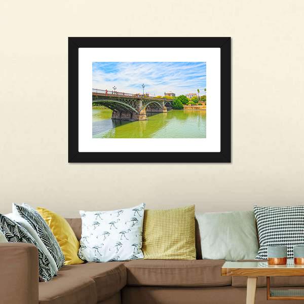 Bridge Of Isabel II Canvas Wall Art-3 Horizontal-Gallery Wrap-25" x 16"-Tiaracle
