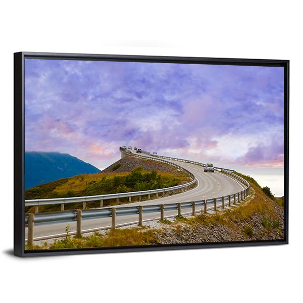 Bridge On Atlantic Road Canvas Wall Art-3 Horizontal-Gallery Wrap-25" x 16"-Tiaracle