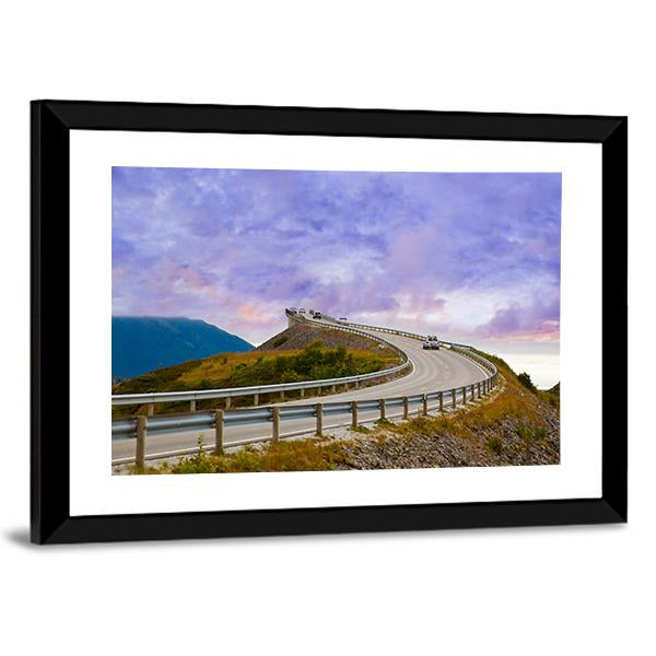 Bridge On Atlantic Road Canvas Wall Art-3 Horizontal-Gallery Wrap-25" x 16"-Tiaracle
