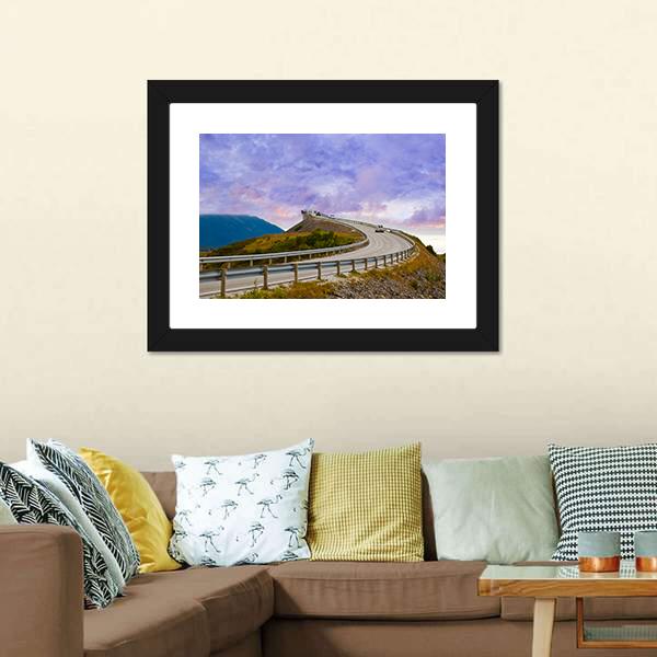Bridge On Atlantic Road Canvas Wall Art-3 Horizontal-Gallery Wrap-25" x 16"-Tiaracle