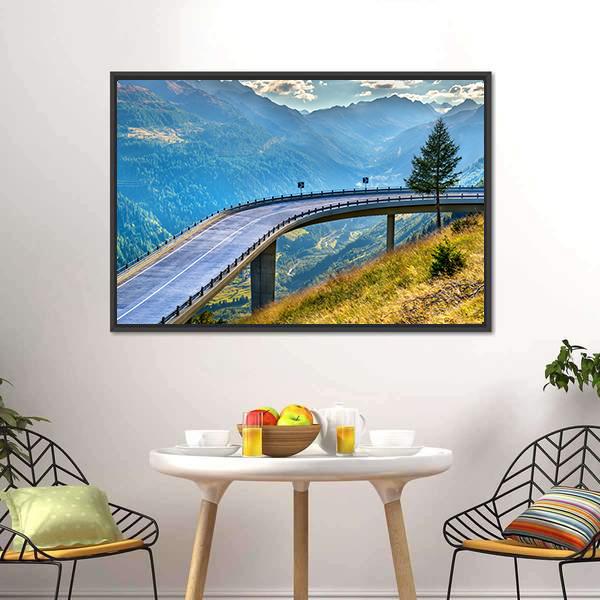 Bridge On Gotthard Pass Canvas Wall Art-3 Horizontal-Gallery Wrap-25" x 16"-Tiaracle