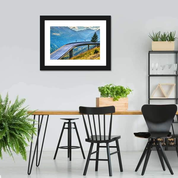 Bridge On Gotthard Pass Canvas Wall Art-3 Horizontal-Gallery Wrap-25" x 16"-Tiaracle