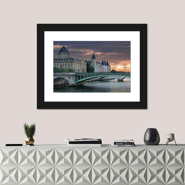 Bridge Pont Notre Dame Canvas Wall Art-3 Horizontal-Gallery Wrap-25" x 16"-Tiaracle