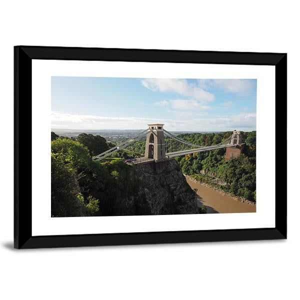 Bridge Spanning Avon Gorge Canvas Wall Art-5 Horizontal-Gallery Wrap-22" x 12"-Tiaracle