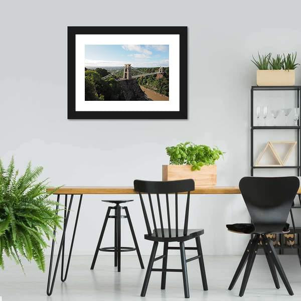 Bridge Spanning Avon Gorge Canvas Wall Art-5 Horizontal-Gallery Wrap-22" x 12"-Tiaracle
