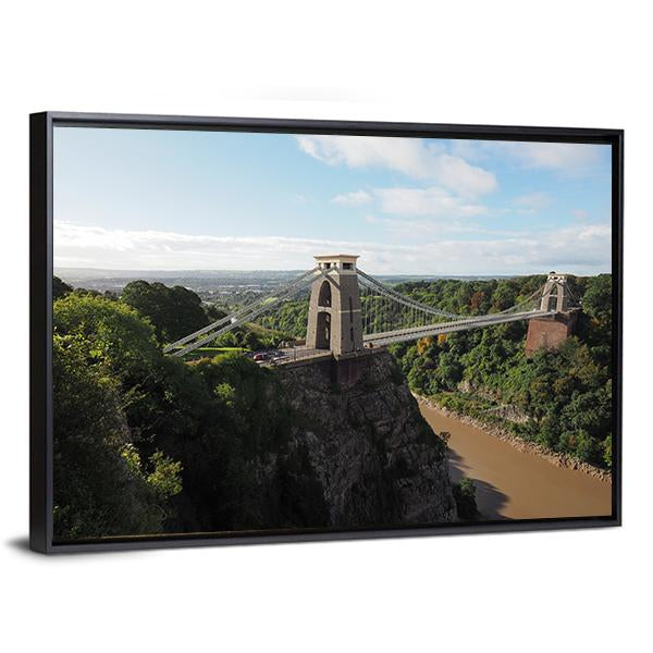 Bridge Spanning Avon Gorge Canvas Wall Art-5 Horizontal-Gallery Wrap-22" x 12"-Tiaracle