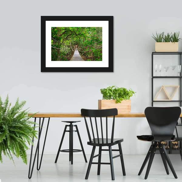 Bridge To The Jungle Canvas Wall Art-5 Horizontal-Gallery Wrap-22" x 12"-Tiaracle
