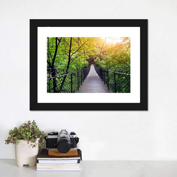 Bridge To The Jungle China Canvas Wall Art-1 Piece-Framed Print-20" x 16"-Tiaracle