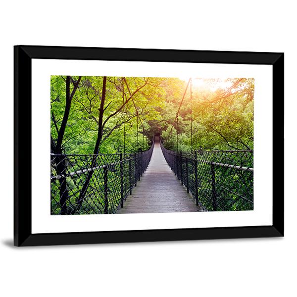 Bridge To The Jungle China Canvas Wall Art-5 Horizontal-Gallery Wrap-22" x 12"-Tiaracle