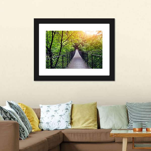 Bridge To The Jungle China Canvas Wall Art-5 Horizontal-Gallery Wrap-22" x 12"-Tiaracle