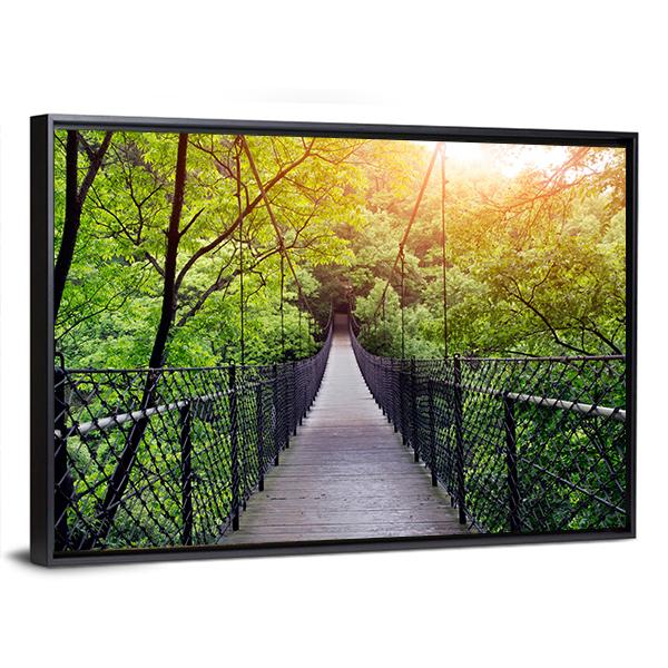 Bridge To The Jungle China Canvas Wall Art-5 Horizontal-Gallery Wrap-22" x 12"-Tiaracle
