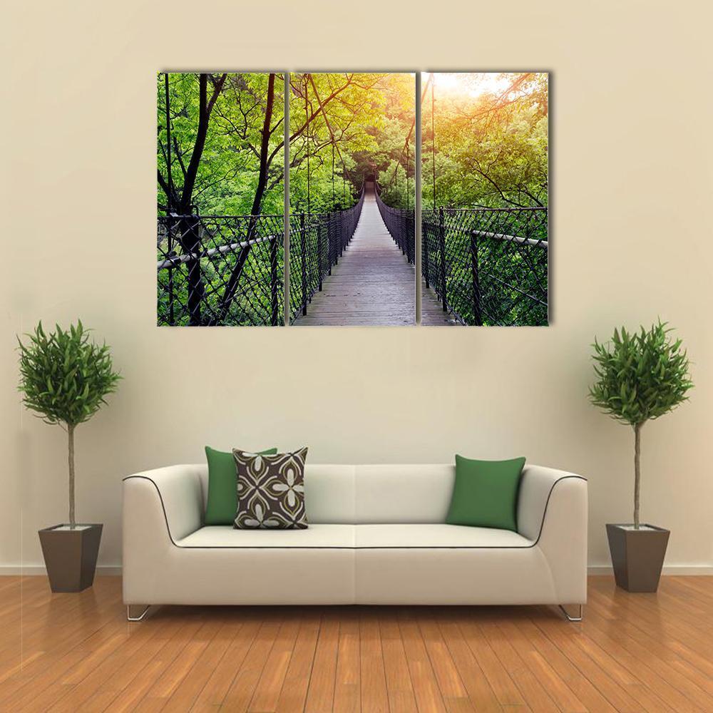 Bridge To The Jungle China Canvas Wall Art-3 Horizontal-Gallery Wrap-37" x 24"-Tiaracle