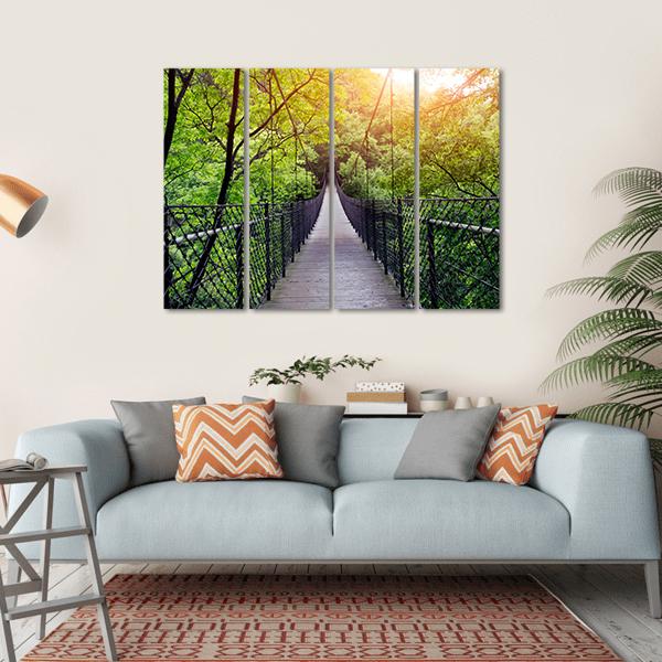 Bridge To The Jungle China Canvas Wall Art-4 Horizontal-Gallery Wrap-34" x 24"-Tiaracle