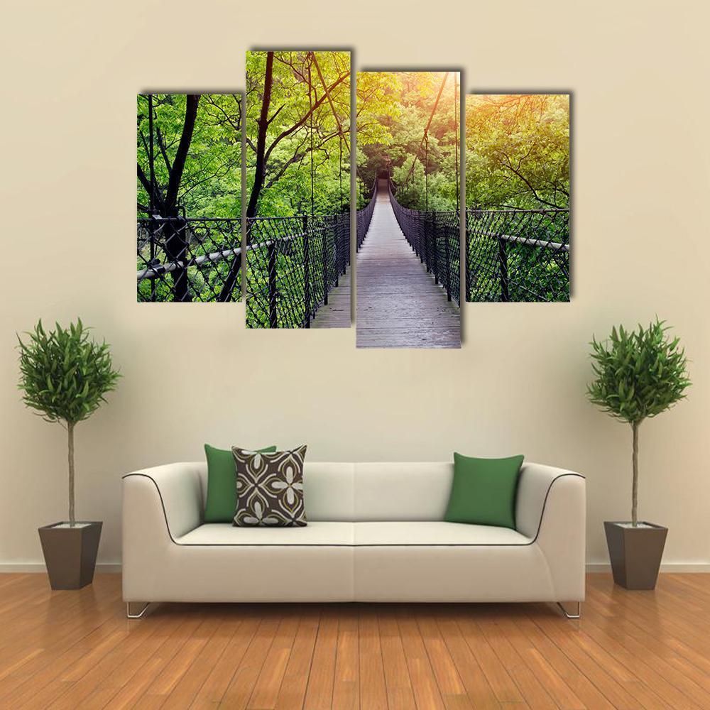 Bridge To The Jungle China Canvas Wall Art-4 Pop-Gallery Wrap-50" x 32"-Tiaracle
