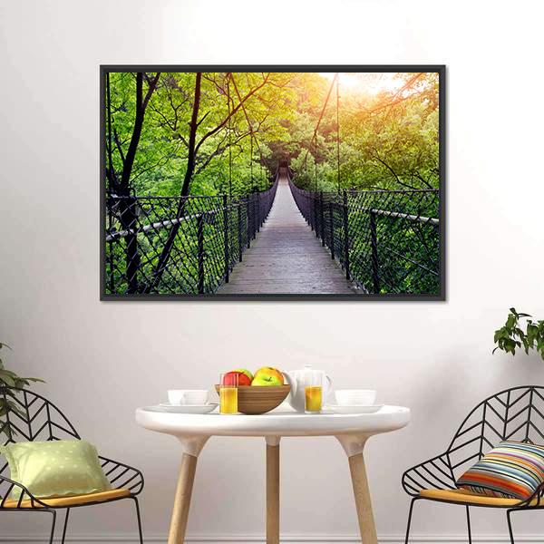 Bridge To The Jungle China Canvas Wall Art-3 Horizontal-Gallery Wrap-25" x 16"-Tiaracle