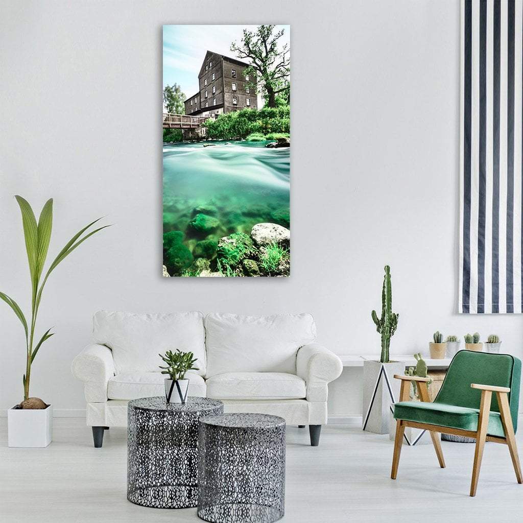 Bridge Near Green River Vertical Canvas Wall Art-1 Vertical-Gallery Wrap-12" x 24"-Tiaracle
