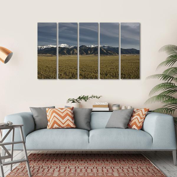 Bridger Mountains Montana Canvas Wall Art-5 Horizontal-Gallery Wrap-22" x 12"-Tiaracle