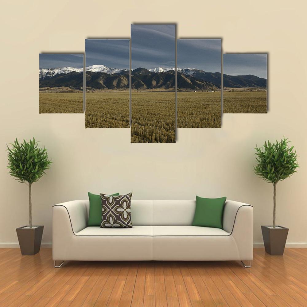 Bridger Mountains Montana Canvas Wall Art-5 Star-Gallery Wrap-42" x 21"-Tiaracle