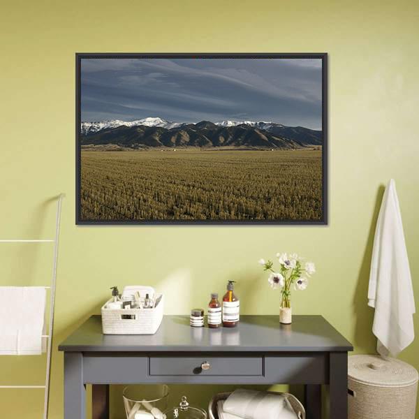 Bridger Mountains Montana Canvas Wall Art-5 Horizontal-Gallery Wrap-22" x 12"-Tiaracle