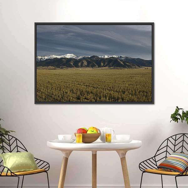 Bridger Mountains Montana Canvas Wall Art-5 Horizontal-Gallery Wrap-22" x 12"-Tiaracle