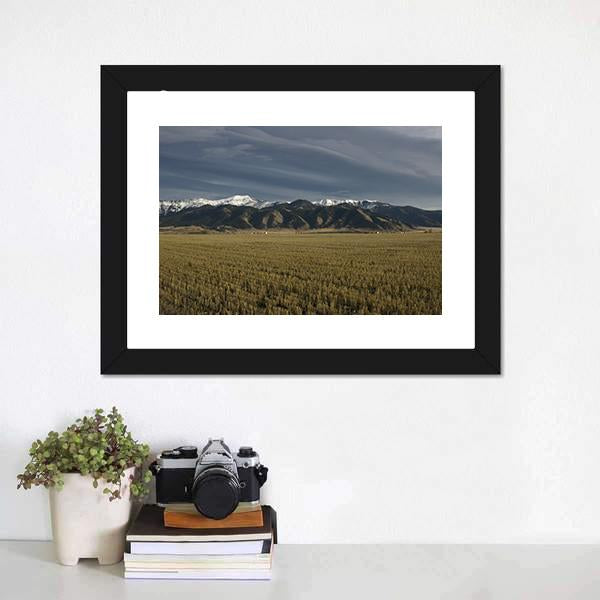 Bridger Mountains Montana Panoramic Canvas Wall Art-1 Piece-36" x 12"-Tiaracle