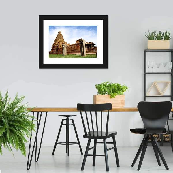 Brihadeeswarar Temple India Canvas Wall Art-3 Horizontal-Gallery Wrap-25" x 16"-Tiaracle