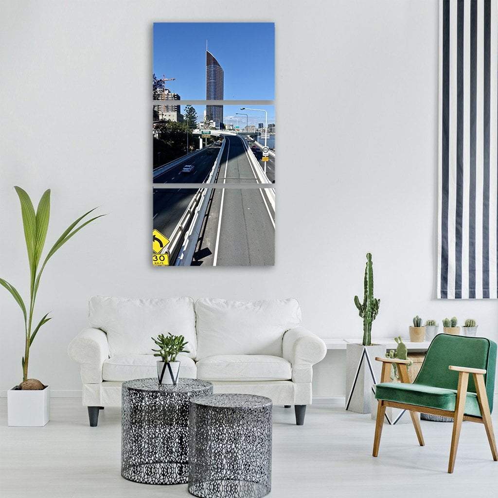 Brisbane Highway Australia Vertical Canvas Wall Art-3 Vertical-Gallery Wrap-12" x 25"-Tiaracle