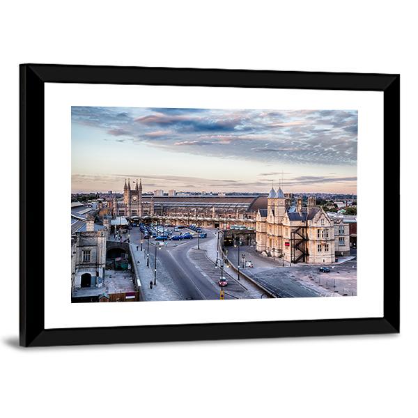 Bristol Station Square UK Canvas Wall Art-5 Horizontal-Gallery Wrap-22" x 12"-Tiaracle