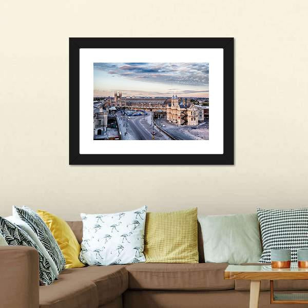 Bristol Station Square UK Canvas Wall Art-5 Horizontal-Gallery Wrap-22" x 12"-Tiaracle