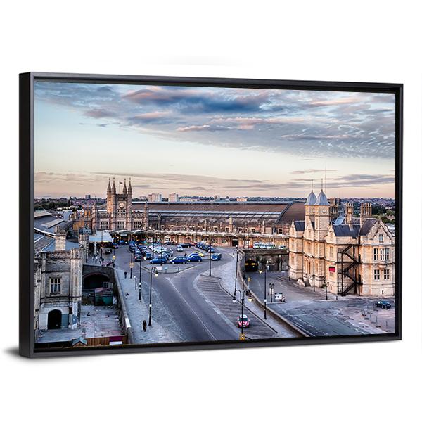 Bristol Station Square UK Canvas Wall Art-5 Horizontal-Gallery Wrap-22" x 12"-Tiaracle