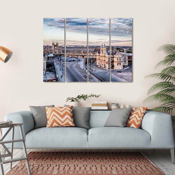 Bristol Station Square UK Canvas Wall Art-1 Piece-Gallery Wrap-36" x 24"-Tiaracle