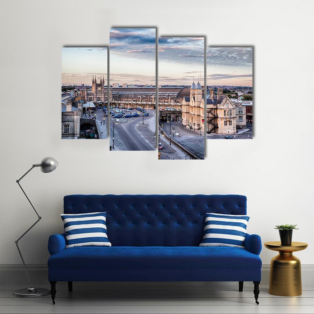 Bristol Station Square UK Canvas Wall Art-4 Pop-Gallery Wrap-50" x 32"-Tiaracle