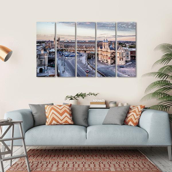 Bristol Station Square UK Canvas Wall Art-5 Horizontal-Gallery Wrap-22" x 12"-Tiaracle