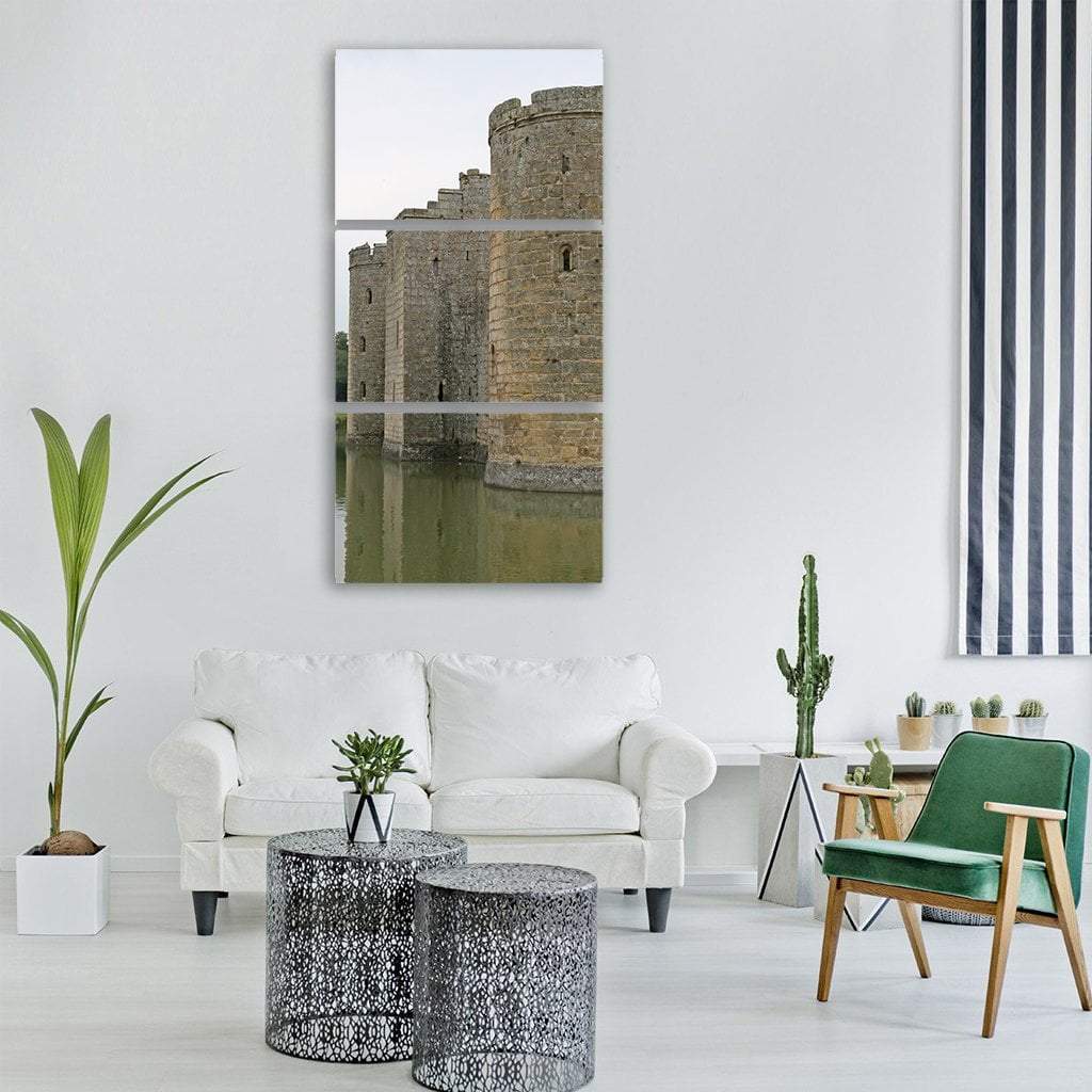 British Bulwark Castle Vertical Canvas Wall Art-3 Vertical-Gallery Wrap-12" x 25"-Tiaracle