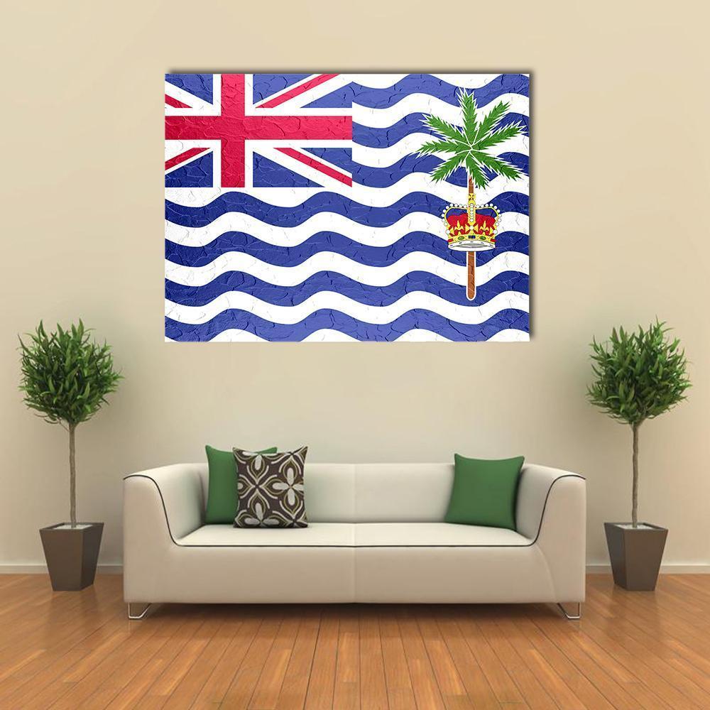 British Indian Ocean Territory Flag Canvas Wall Art-1 Piece-Gallery Wrap-48" x 32"-Tiaracle