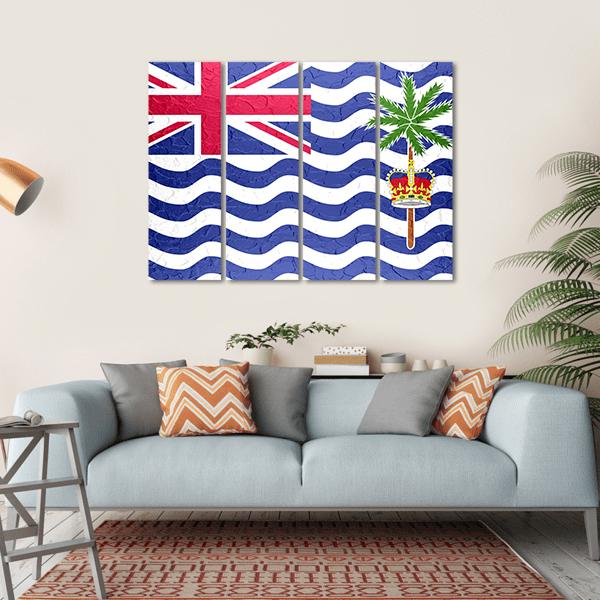 British Indian Ocean Territory Flag Canvas Wall Art-4 Horizontal-Gallery Wrap-34" x 24"-Tiaracle