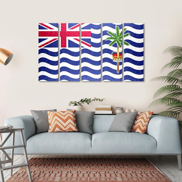 British Indian Ocean Territory Flag Canvas Wall Art-5 Horizontal-Gallery Wrap-22" x 12"-Tiaracle