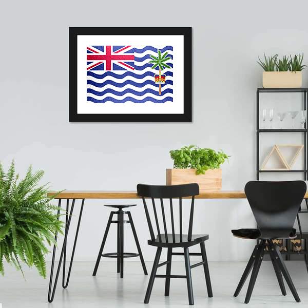 British Indian Ocean Territory Flag Canvas Wall Art-3 Horizontal-Gallery Wrap-25" x 16"-Tiaracle