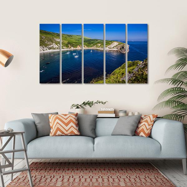 British Seaside Canvas Wall Art-5 Horizontal-Gallery Wrap-22" x 12"-Tiaracle