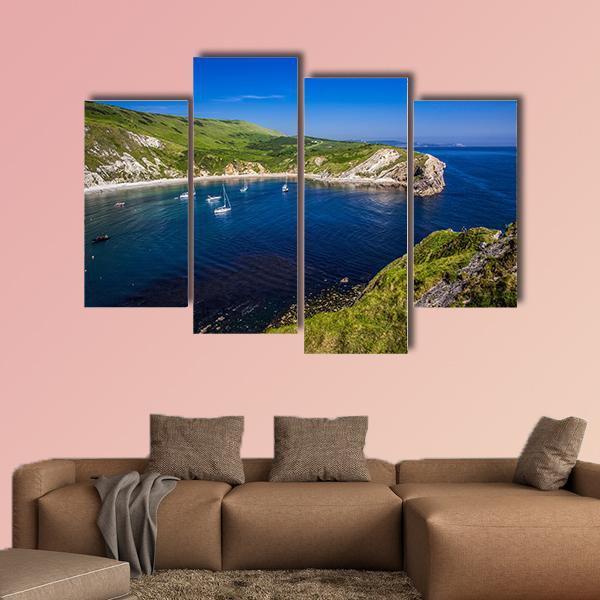British Seaside Canvas Wall Art-4 Pop-Gallery Wrap-50" x 32"-Tiaracle