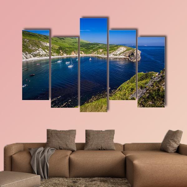 British Seaside Canvas Wall Art-3 Horizontal-Gallery Wrap-37" x 24"-Tiaracle
